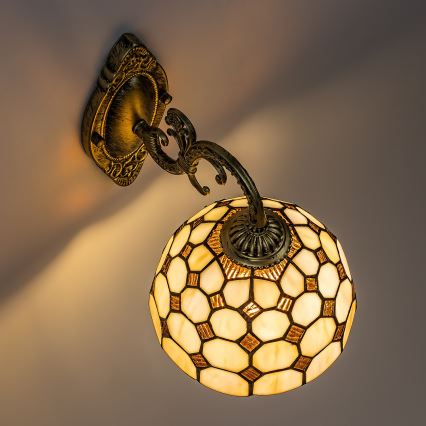 Brilagi - Tiffany vitrážová nástenná lampa DORAN 1xE27/40W/230V