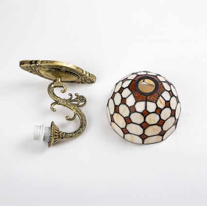 Brilagi - Tiffany vitrážová nástenná lampa DORAN 1xE27/40W/230V