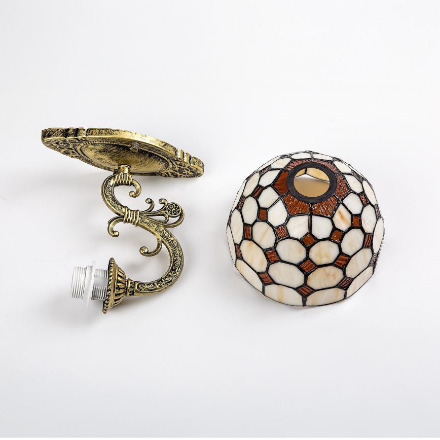 Brilagi - Tiffany vitrážová nástenná lampa DORAN 1xE27/40W/230V