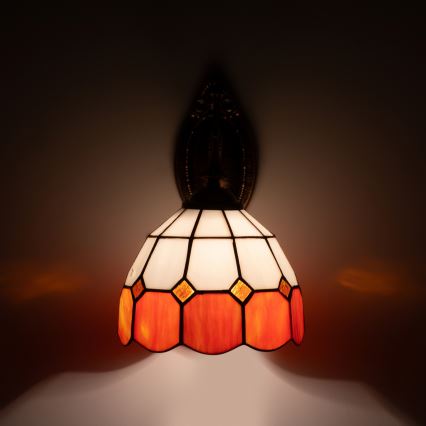 Brilagi - Tiffany vitrážová nástenná lampa SIENNA 1xE14/40W/230V