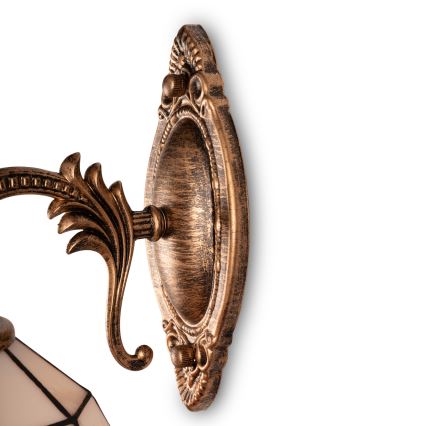Brilagi - Tiffany vitrážová nástenná lampa SIENNA 1xE14/40W/230V