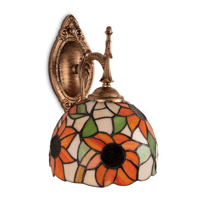 Brilagi - Tiffany vitrážová nástenná lampa SUNFLOWER 1xE14/40W/230V