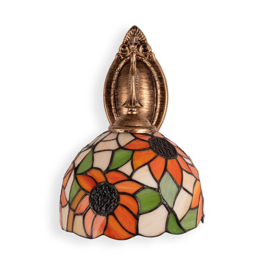 Brilagi - Tiffany vitrážová nástenná lampa SUNFLOWER 1xE14/40W/230V