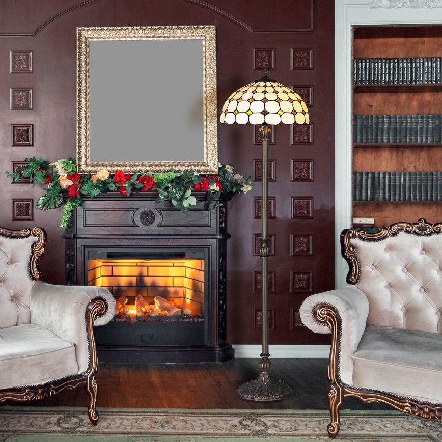 Brilagi - Tiffany vitrážová stojacia lampa DORAN 2xE27/60W/230V