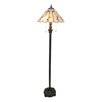 Brilagi - Tiffany vitrážová stojacia lampa FOLIA 2xE27/60W/230V