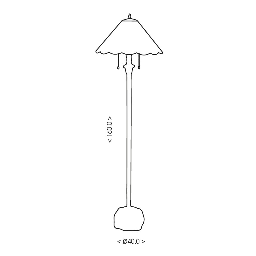 Brilagi - Tiffany vitrážová stojacia lampa FOLIA 2xE27/60W/230V