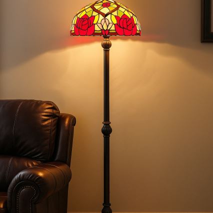 Brilagi - Tiffany vitrážová stojacia lampa GARLAN 2xE27/60W/230V