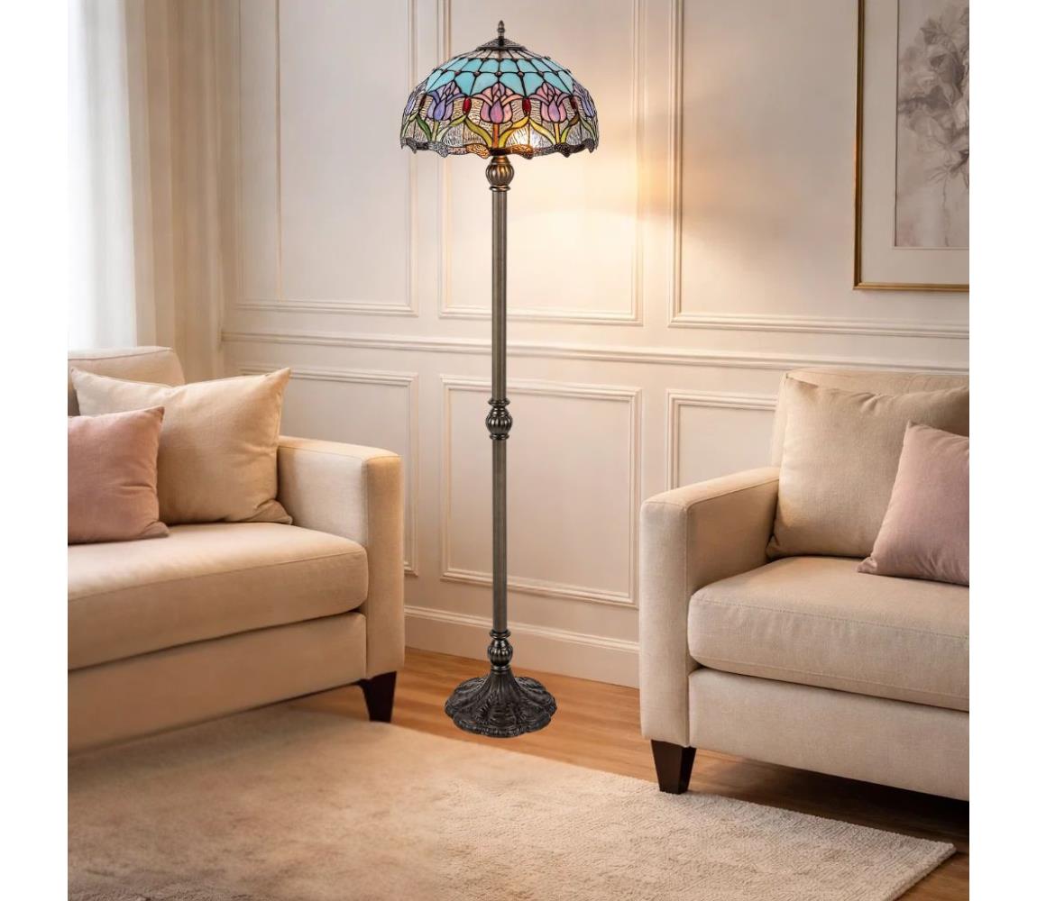 Brilagi - Tiffany vitrážová stojacia lampa LORAS 2xE27/60W/230V 63008