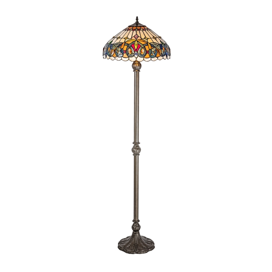 Brilagi - Tiffany vitrážová stojacia lampa LUISA 2xE27/60W/230V