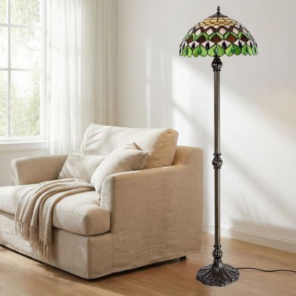 Brilagi - Tiffany vitrážová stojacia lampa MARGARET 2xE27/60W/230V