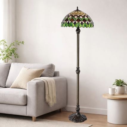 Brilagi - Tiffany vitrážová stojacia lampa MARGARET 2xE27/60W/230V