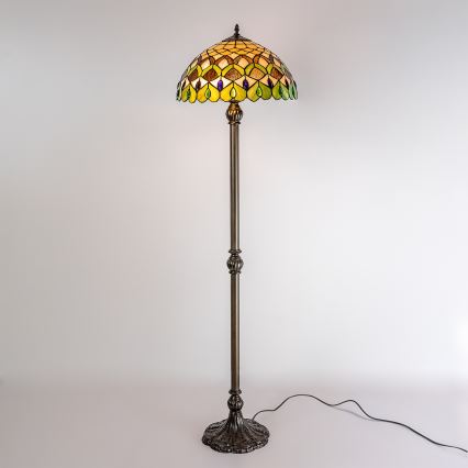Brilagi - Tiffany vitrážová stojacia lampa MARGARET 2xE27/60W/230V