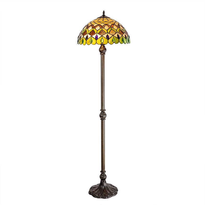 Brilagi - Tiffany vitrážová stojacia lampa MARGARET 2xE27/60W/230V