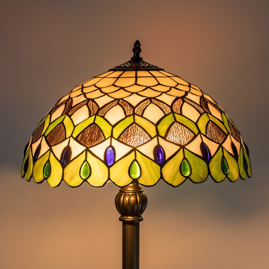 Brilagi - Tiffany vitrážová stojacia lampa MARGARET 2xE27/60W/230V