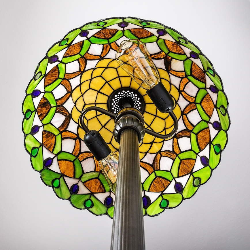 Brilagi - Tiffany vitrážová stojacia lampa MARGARET 2xE27/60W/230V