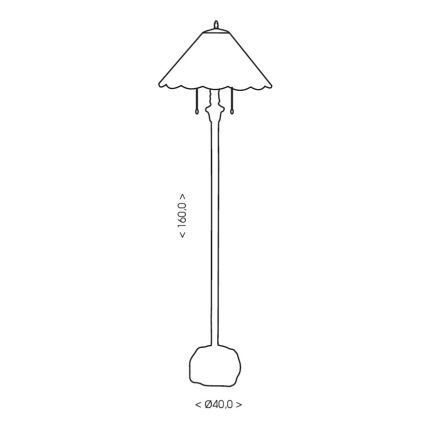 Brilagi - Tiffany vitrážová stojacia lampa SIENNA 2xE27/60W/230V