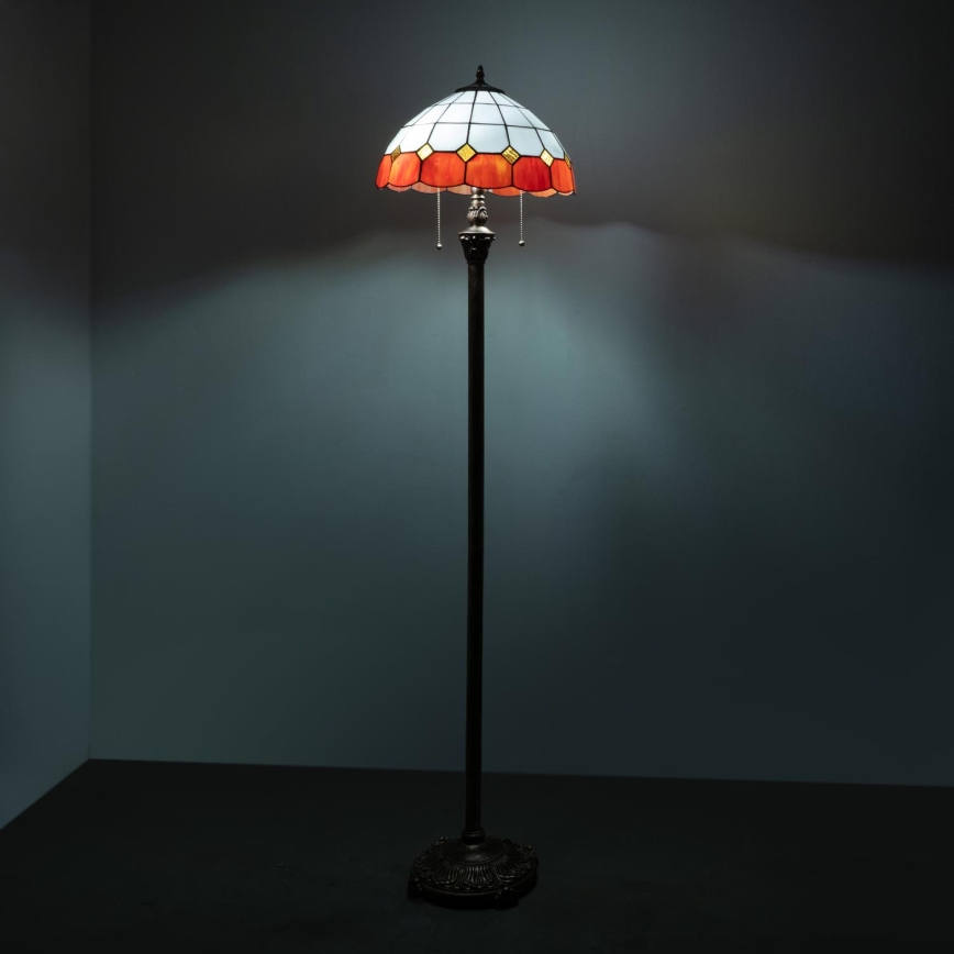 Brilagi - Tiffany vitrážová stojacia lampa SIENNA 2xE27/60W/230V