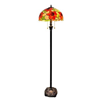 Brilagi - Tiffany vitražová stojacia lampa SUNFLOWER 2xE27/60W/230V