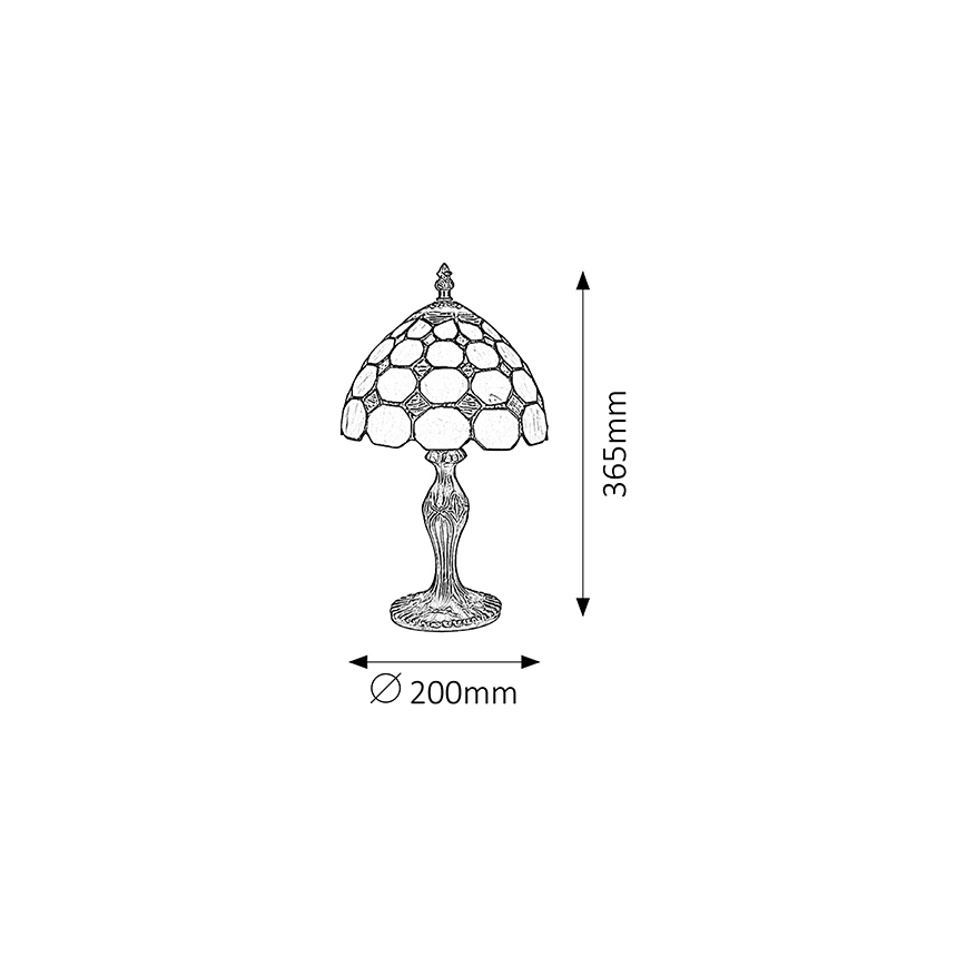 Brilagi - Tiffany vitrážová stolná lampa DORAN 1xE14/40W/230V