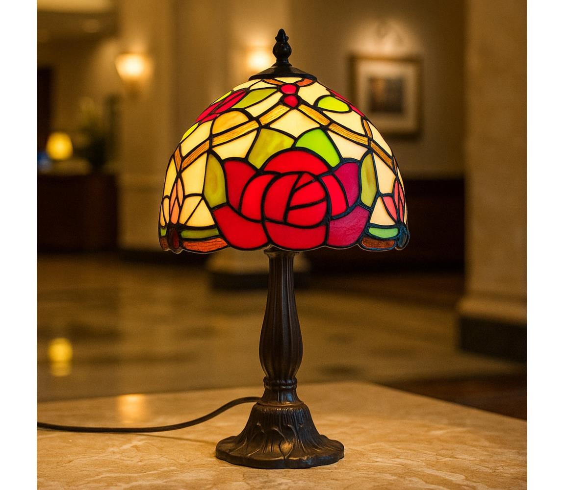 Brilagi - Tiffany vitrážová stolná lampa GARLAN 1xE14/40W/230V 63012
