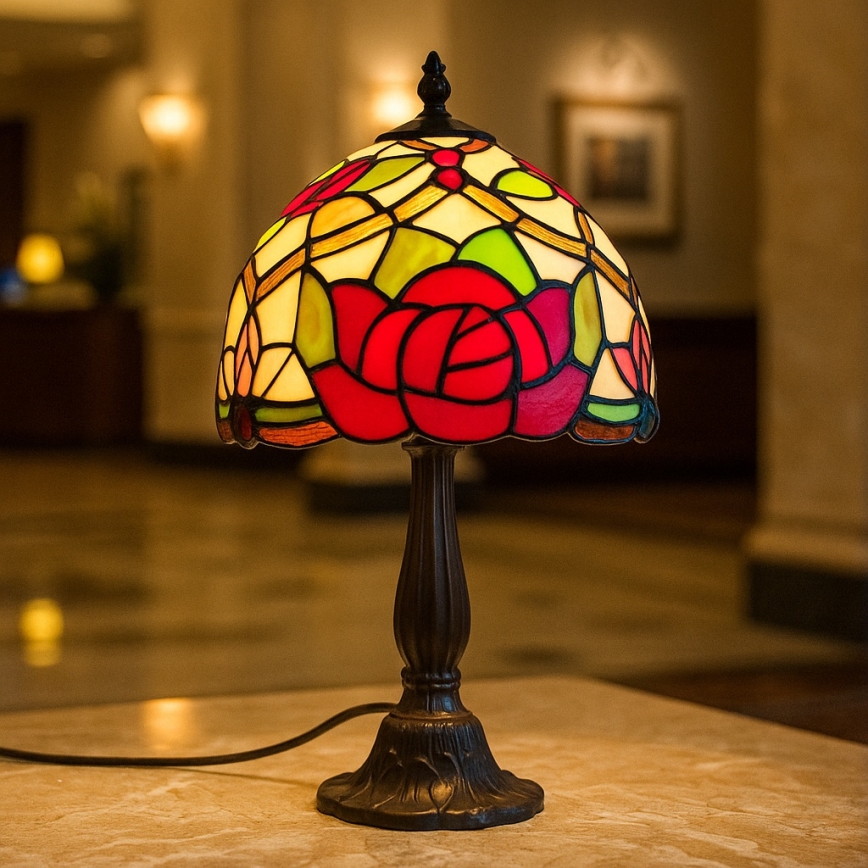 Brilagi - Tiffany vitrážová stolná lampa GARLAN 1xE14/40W/230V