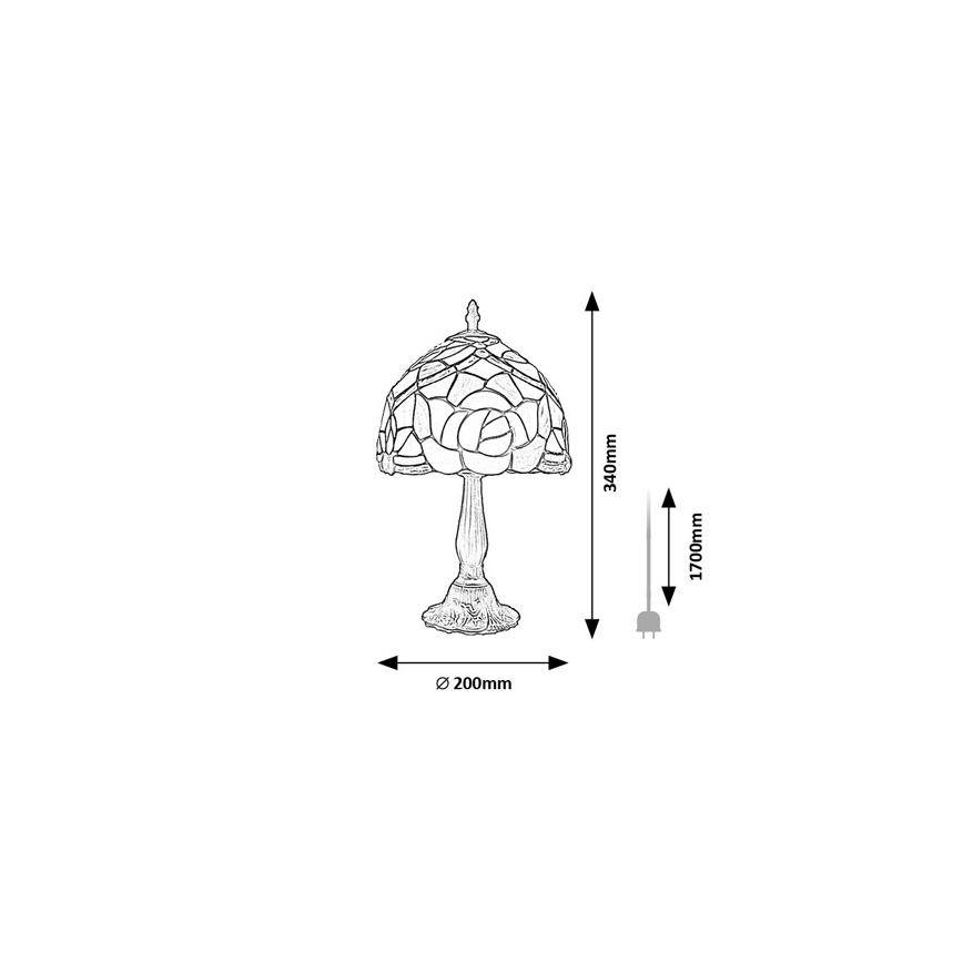 Brilagi - Tiffany vitrážová stolná lampa GARLAN 1xE14/40W/230V