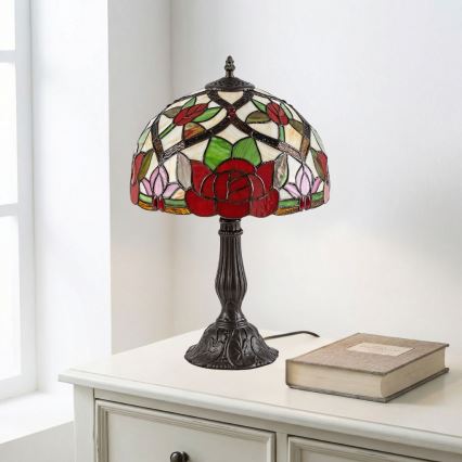 Brilagi - Tiffany vitrážová stolná lampa GARLAN 1xE27/40W/230V
