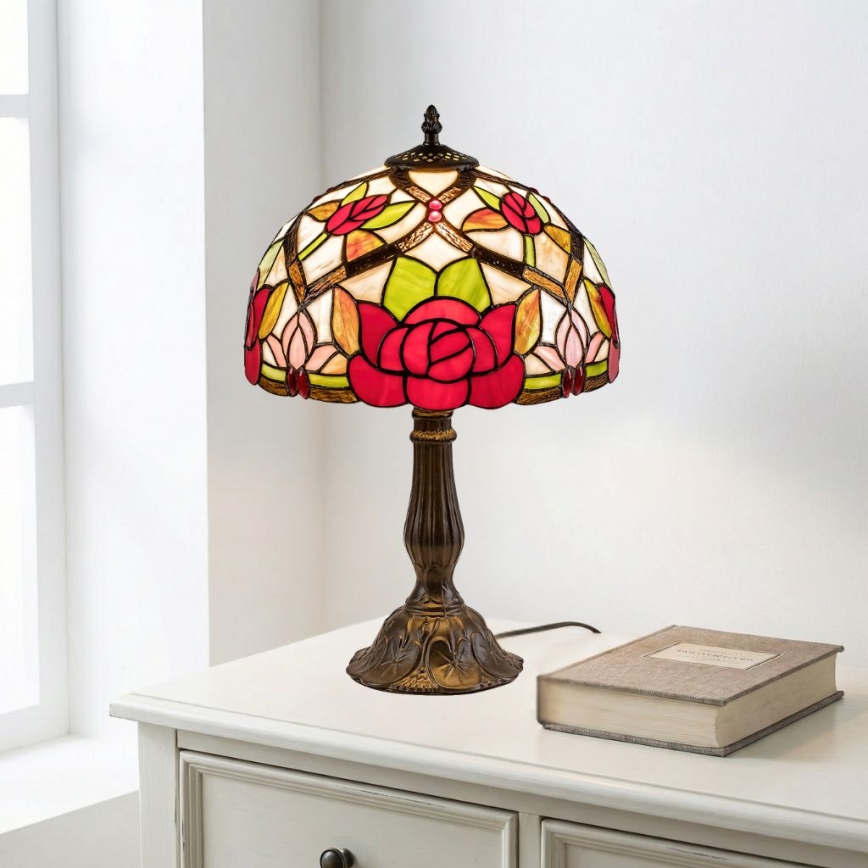 Brilagi - Tiffany vitrážová stolná lampa GARLAN 1xE27/40W/230V