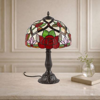 Brilagi - Tiffany vitrážová stolná lampa GARLAN 1xE27/40W/230V