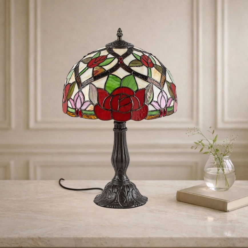 Brilagi - Tiffany vitrážová stolná lampa GARLAN 1xE27/40W/230V