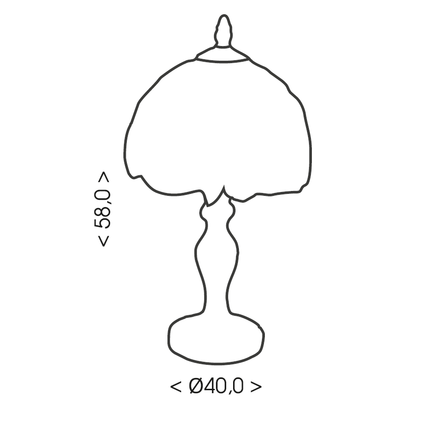 BRILAGI - Tiffany vitrážová stolná lampa IVORY SMOOTH 2xE27/60W/230V