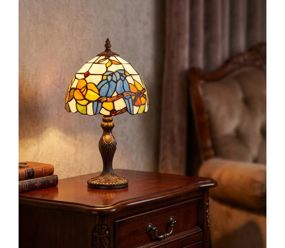 Brilagi - Tiffany vitrážová stolná lampa JUNGLE 1xE27/60W/230V BRT-12003A