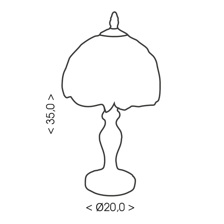 Brilagi - Tiffany vitrážová stolná lampa JUNGLE 1xE27/60W/230V