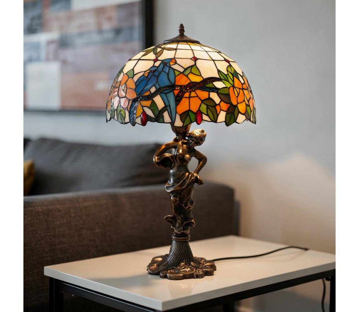 Brilagi - Tiffany vitrážová stolná lampa JUNGLE 1xE27/60W/230V BRT-12003D