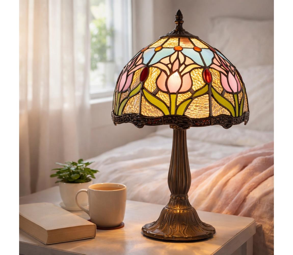 Brilagi - Tiffany vitrážová stolná lampa LORAS 1xE14/40W/230V 63006
