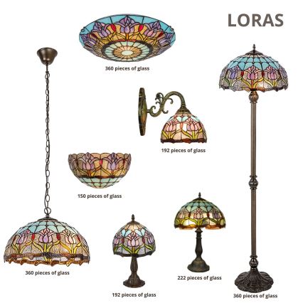 Brilagi - Tiffany vitrážová stolná lampa LORAS 1xE14/40W/230V
