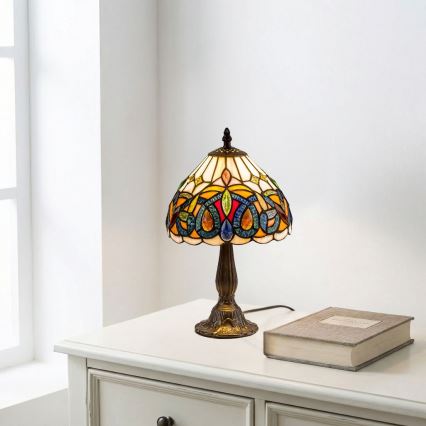 Brilagi - Tiffany vitrážová stolná lampa LUISA 1xE14/40W/230V