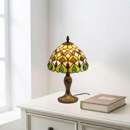 Brilagi - Tiffany vitrážová stolná lampa MARGARET 1xE14/40W/230V