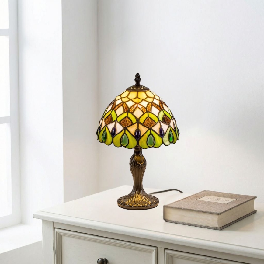 Brilagi - Tiffany vitrážová stolná lampa MARGARET 1xE14/40W/230V