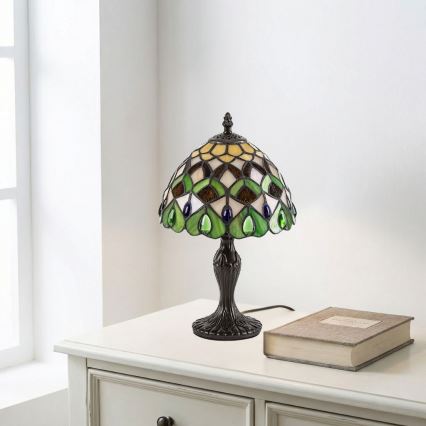 Brilagi - Tiffany vitrážová stolná lampa MARGARET 1xE14/40W/230V
