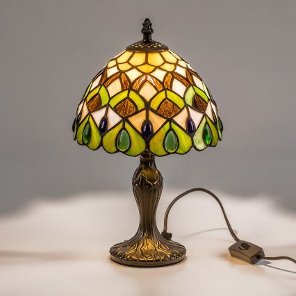 Brilagi - Tiffany vitrážová stolná lampa MARGARET 1xE14/40W/230V