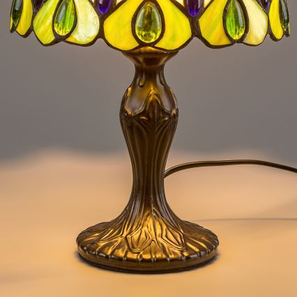 Brilagi - Tiffany vitrážová stolná lampa MARGARET 1xE14/40W/230V