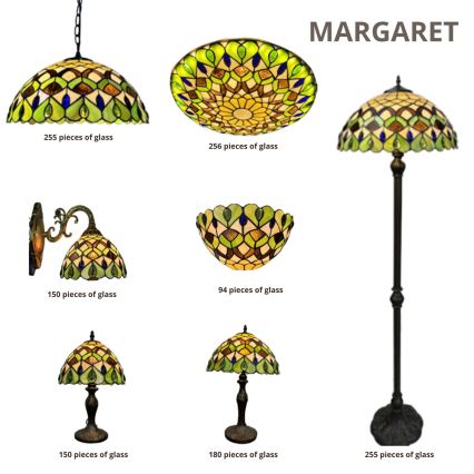 Brilagi - Tiffany vitrážová stolná lampa MARGARET 1xE14/40W/230V