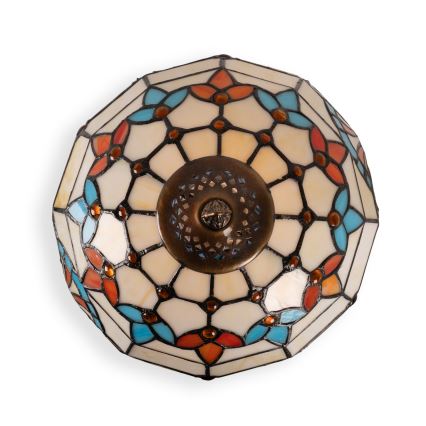 Brilagi - Tiffany vitrážová stolná lampa MIRABELLA 1xE27/60W/230V + 1xE14/40W