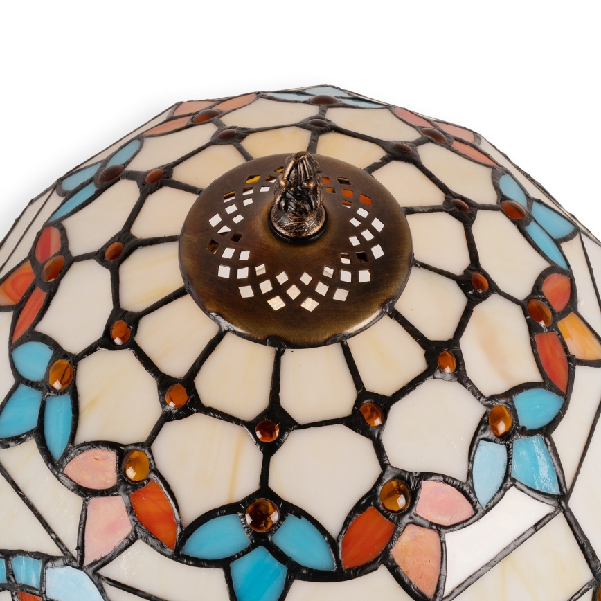 Brilagi - Tiffany vitrážová stolná lampa MIRABELLA 1xE27/60W/230V + 1xE14/40W