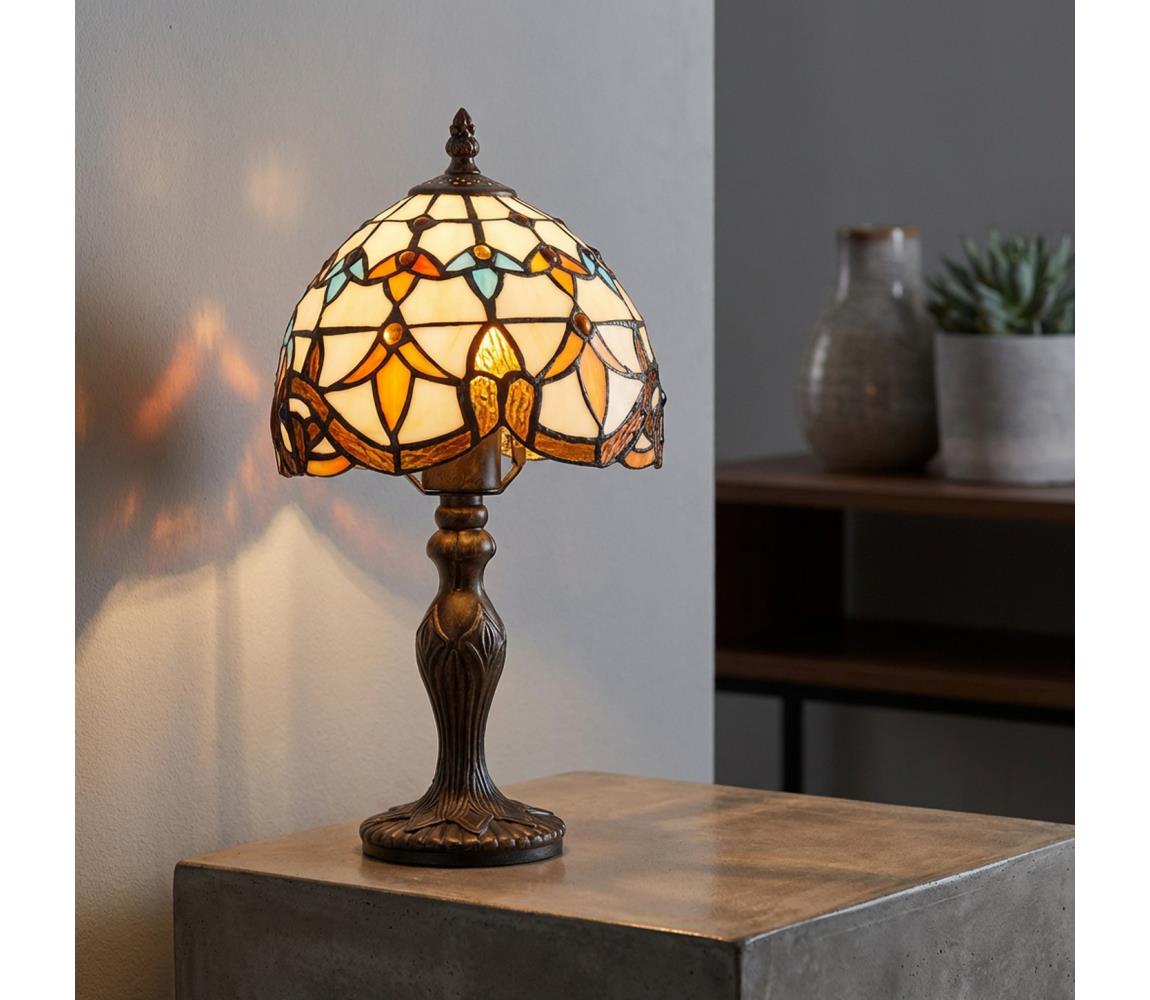 Brilagi - Tiffany vitrážová stolná lampa MIRABELLA 1xE27/60W/230V BRT-12028A