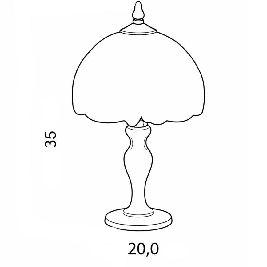 Brilagi - Tiffany vitrážová stolná lampa MIRABELLA 1xE27/60W/230V