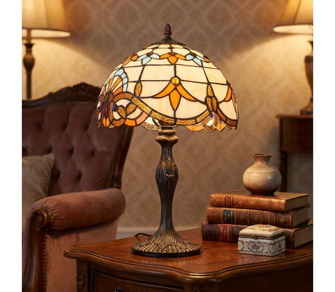 Brilagi - Tiffany vitrážová stolná lampa MIRABELLA 1xE27/60W/230V BRT-12028B
