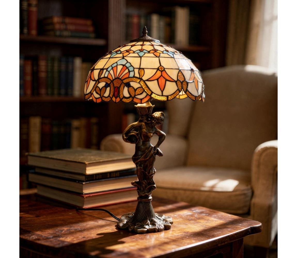 Brilagi - Tiffany vitrážová stolná lampa MIRABELLA 1xE27/60W/230V BRT-12028D