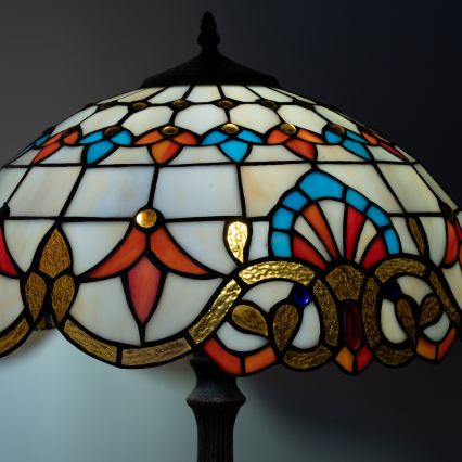 Brilagi - Tiffany vitrážová stolná lampa MIRABELLA 2xE27/60W/230V